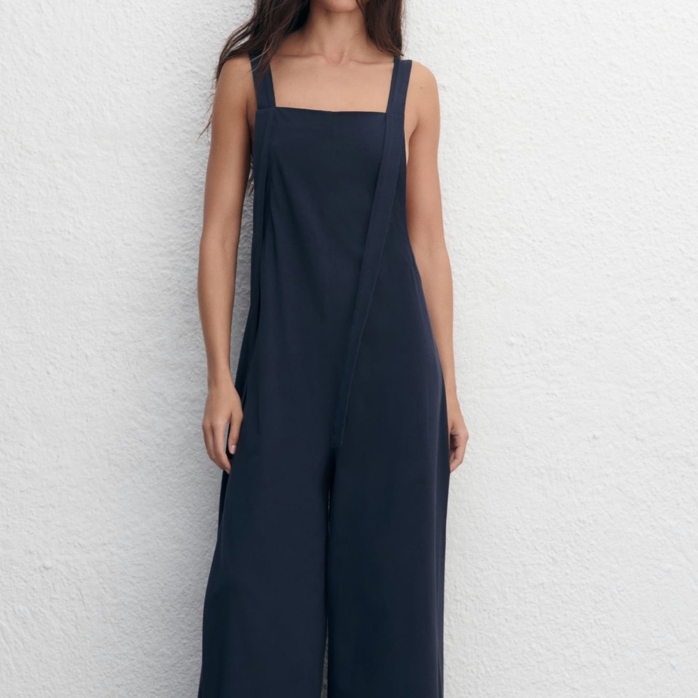 Zara LONG STRAPPY JUMPSUIT Sold out BNWT